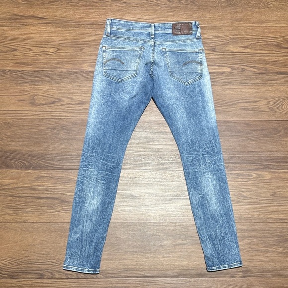 G-Star3301 Deconstructed Blue Super Slim Jeans for Men Size: W30L32 - Picture 4 of 11